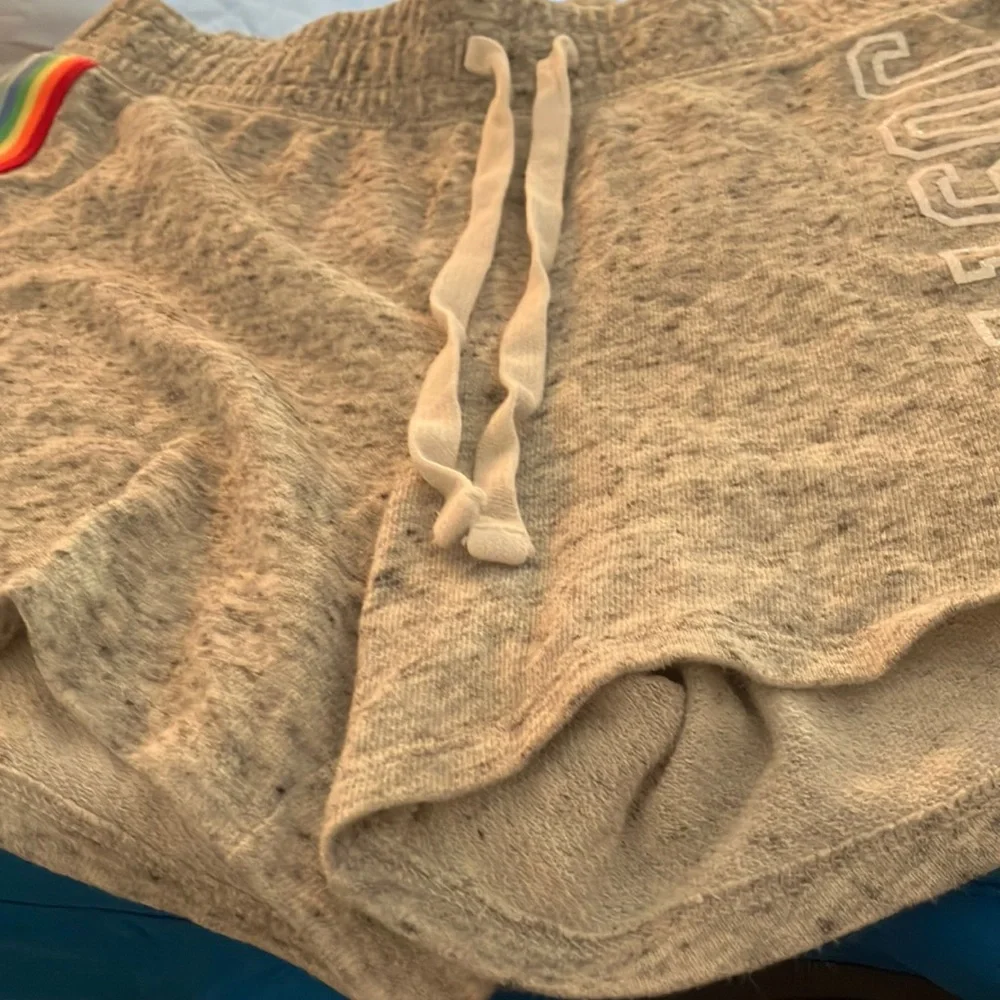 FINAL MARKDOWN Girl’s Justice Cozy Heathered Gray Shorts with Rainbow Detail 20+